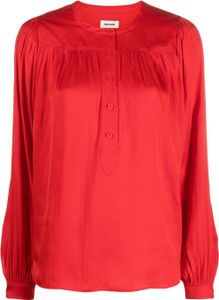 Zadig&Voltaire Tigy satin-finish blouse - Rouge