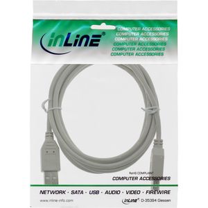 InLine 5m USB 2.0 USB-kabel Beige