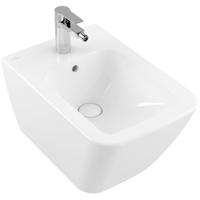 Villeroy & Boch Finion wandbidet 1 kraangat 37.5x56cm ceramic+ met overloop wit 446500R1 - thumbnail