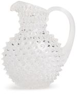 KLIMCHI grande carafe Hobnail en cristal - Blanc