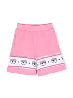 Chiara Ferragni Kids short à bande logo - Rose - thumbnail