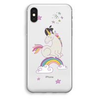 Regenboog eenhoorn: iPhone XS Transparant Hoesje - thumbnail