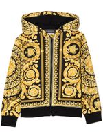 Versace Kids hoodie Barocco à fermeture zippée - Noir - thumbnail