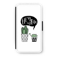 Hey you cactus: iPhone X Flip Hoesje