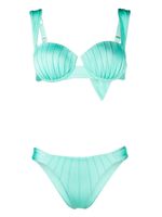 Noire Swimwear bikini à fermeture nouée - Bleu