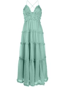 Ulla Johnson robe en laine Shyla à coupe longue - Vert