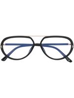 TOM FORD Eyewear lunettes de vue à monture pilote - Noir - thumbnail