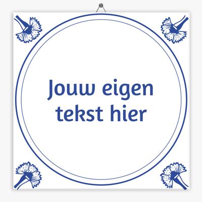 Delfts Blauw tegeltje pluim Delfts Blauw tegeltje pluim