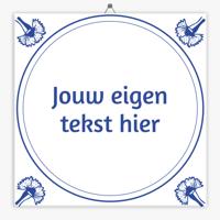 Delfts Blauw tegeltje pluim