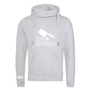 Rugby Vintage - THE BUTCHER Cross Neck Hoodie - Grijs