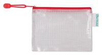 Opbergtas Tarifold met rits 160x110mm PVC rood - thumbnail