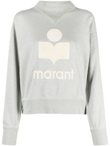 MARANT ÉTOILE Moby flocked-logo sweatshirt - Gris