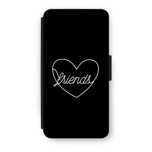 Friends heart black: iPhone 8 Plus Flip Hoesje