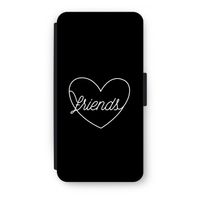 Friends heart black: iPhone 8 Plus Flip Hoesje - thumbnail