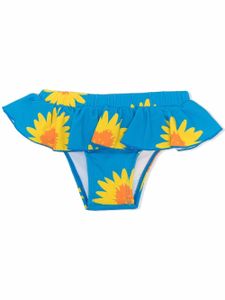 Stella McCartney Kids bas de bikini à imprimé Sunflower - Bleu