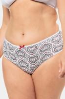 Ulla Popken Slips, set van 5, hartjesdessin - Grote Maten