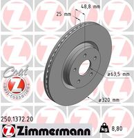 Remschijf COAT Z ZIMMERMANN, Remschijftype: Binnen geventileerd, u.a. für Ford, Volvo