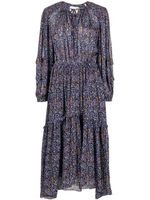 MARANT ÉTOILE robe mi-longue à fleurs - Bleu