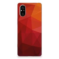 TPU Hoesje voor Sony Xperia 5 V Polygon Red