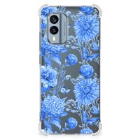 Case voor Nokia X30 Flowers Blue - thumbnail