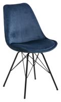 Bendt Eetkamerstoel 'Liva' Velvet, kleur Navy Blue