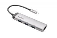 Verbatim USB-C-hub met meerdere poorten USB 3.2 Gen 1 met vier poorten