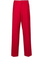 Moschino pantalon de costume à taille haute - Rouge