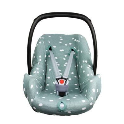 Briljant Baby autostoelhoes 0+ spots stone green met interlock