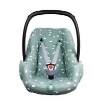 Briljant Baby autostoelhoes 0+ spots stone green met interlock