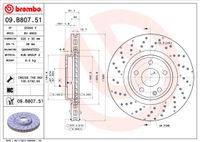 Remschijf BREMBO, Remschijftype: Geperforeerd / Geventileerd, u.a. für Mercedes-Benz