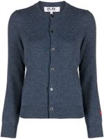 Comme Des Garçons Play cardigan en laine à design chiné - Bleu