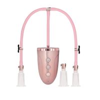 Automatic Rechargeable Clitoral & Nipple Pump Set - M - Pink - thumbnail