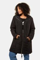 Ulla Popken Jas, gewatteerd, capuchon, gedeelde ritssluiting - Grote Maten