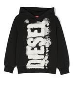 Diesel Kids hoodie en coton à logo imprimé - Noir - thumbnail