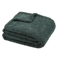 Stof Textiles Plaid/bankdeken Montreal - jade groen - 130 x 160 cm - polyester - 1 persoons