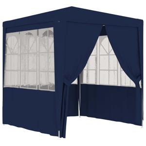 Partytent met zijwanden professioneel 90 g/m 2,5x2,5 m blauw