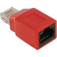 DeLOCK RJ45 Crossover Adapter male - female kabel-connector RJ45 M/F Rood - thumbnail