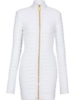 Balmain robe matelassée à fermeture zippée - Blanc - thumbnail