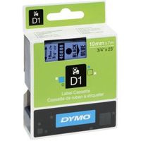 Dymo D1 Schriftband 19 mm x 7 m zwart op blauw 45806