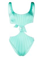 Noire Swimwear maillot de bain à découpes - Bleu