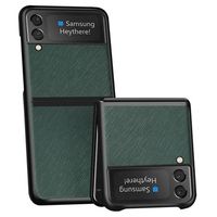 Samsung Galaxy Z Flip3 5G hybride hoesje met textuur - Groen