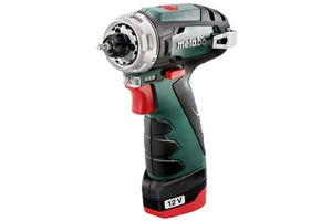 Metabo PowerMaxx BS 600080880 Accu-schroefboormachine 12 V 2 Ah Li-ion Incl. 2 accus, Incl. koffer, Incl. accessoires