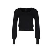 Shoeby Eksept ribgebreide trui Fire zwart