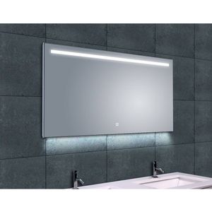 Ambi+ Condensvrije Spiegel 120 X 60 cm Met Dimbare Led Verlichting Aqua Splash