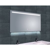 Ambi+ Condensvrije Spiegel 120 X 60 cm Met Dimbare Led Verlichting Aqua Splash - thumbnail