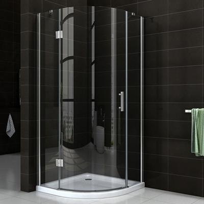 Douchecabine Nano Kwartrond Draaideur Linksdraaiend 90x90x200cm Antikalk Helder Glas Chroom Profiel 8mm Veiligheidsglas Easy Clean