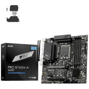 MSI PRO B760M-A WIFI Moederbord Socket Intel 1700 Vormfactor Micro-ATX Moederbord chipset Intel® B760