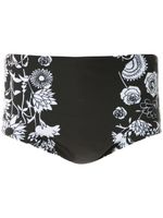 Amir Slama short de bain à fleurs - Noir