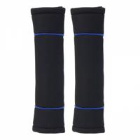 Carpoint gordelhoezen Classic zwart met blauwe bies 2 stuks