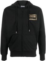 Versace Jeans Couture hoodie zippé à logo imprimé - Noir